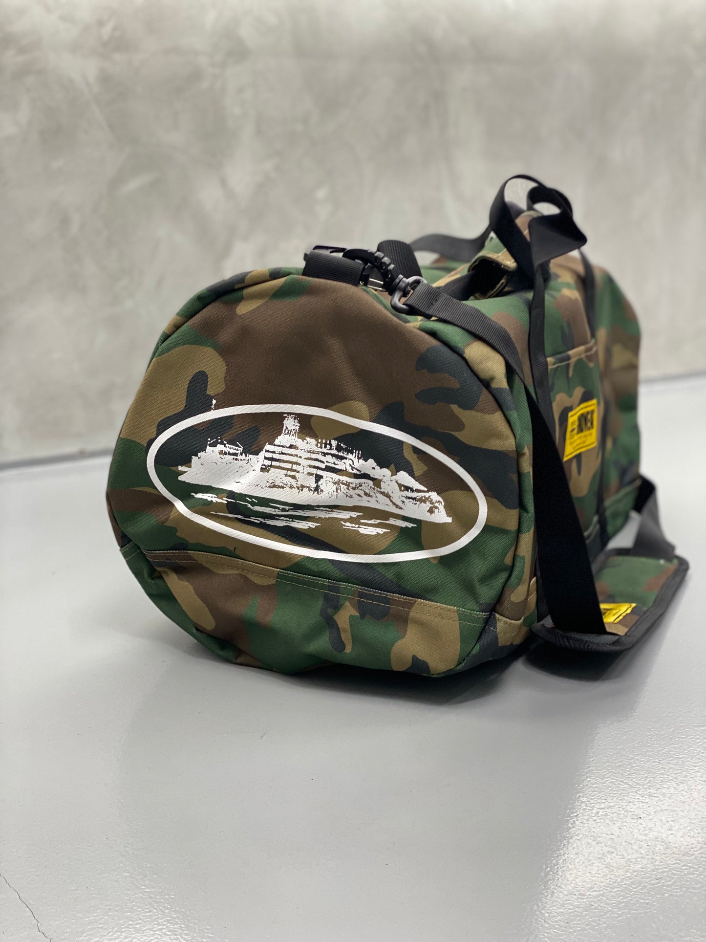 Corteiz Alcatraz Camo Duffle Bag
