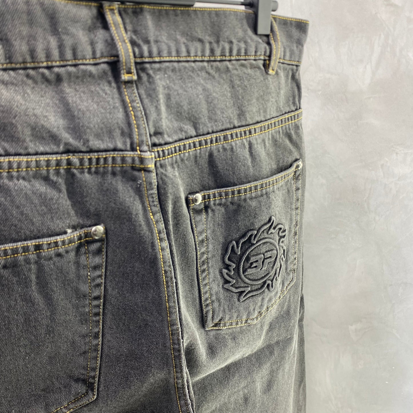 Broken Planet Wide-Leg Denim Jeans Washed Grey