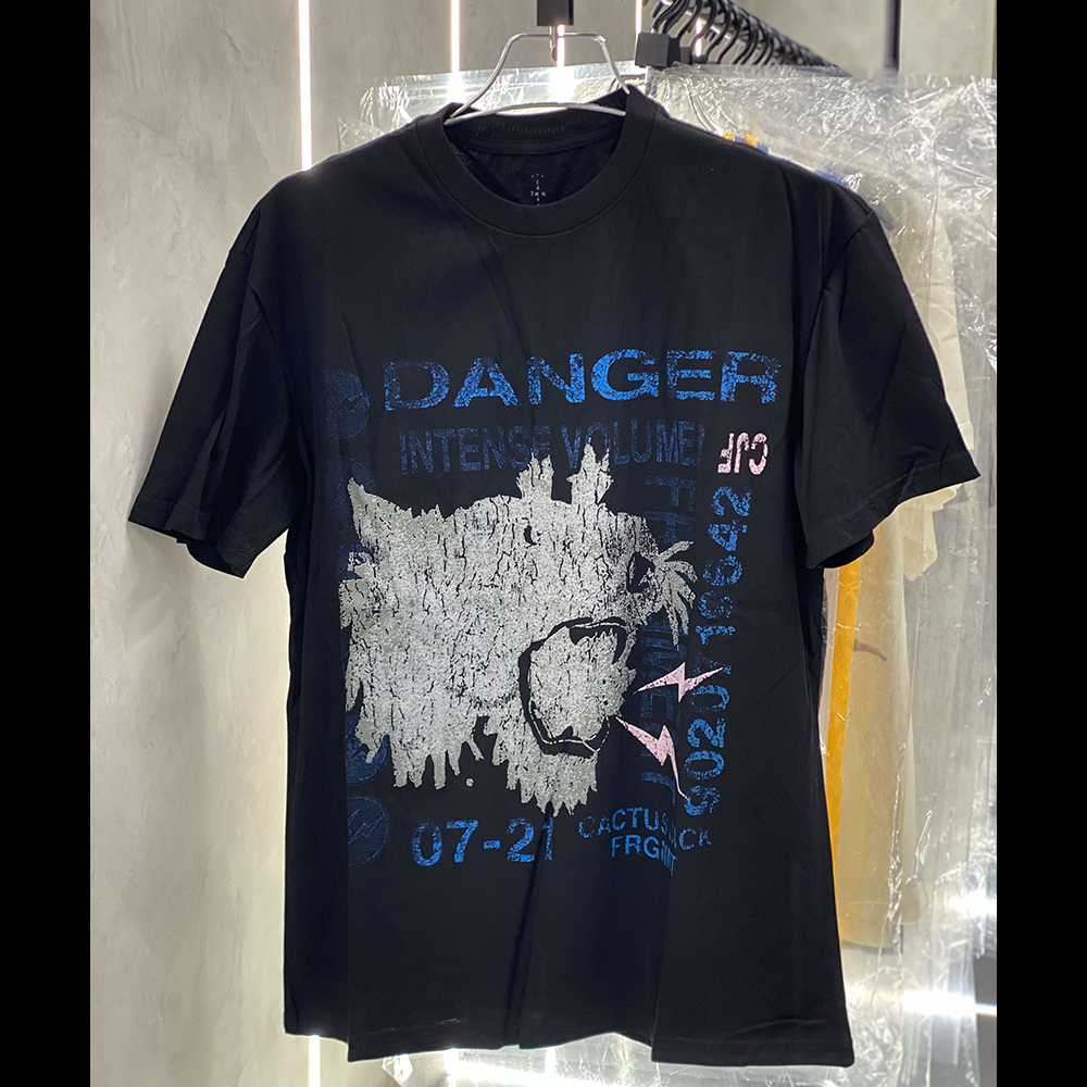 Travis Scott Cactus Jack For Fragment Danger Tee Black