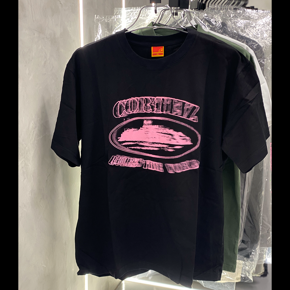 Corteiz Pink Blur Alcatraz T-shirt Black