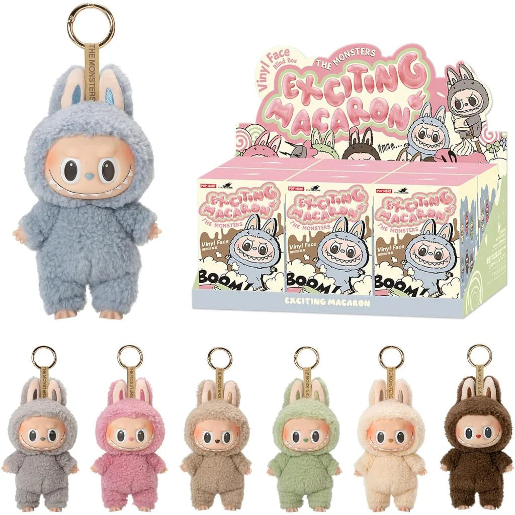 POPMART THE MONSTERS LABUBU V1 "Exciting Macaron" Vinyl Series Plush Pendant Blind Box