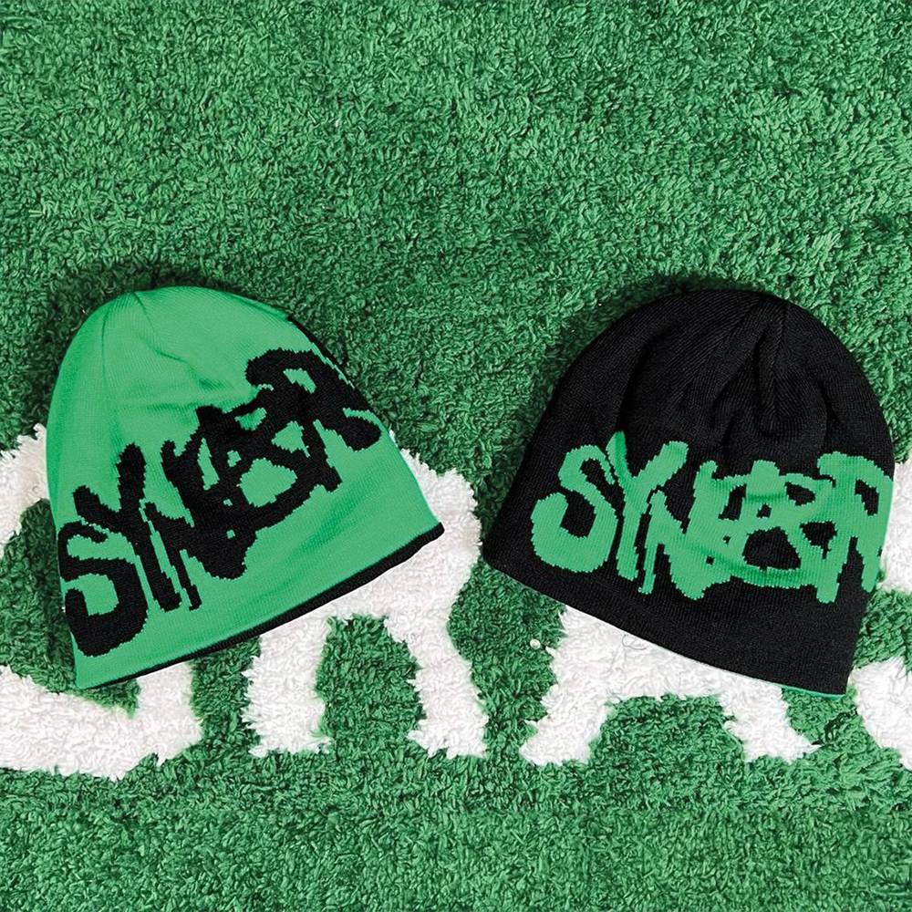 Synaworld by Central Cee Reversible Synarchy Beanie Black Green