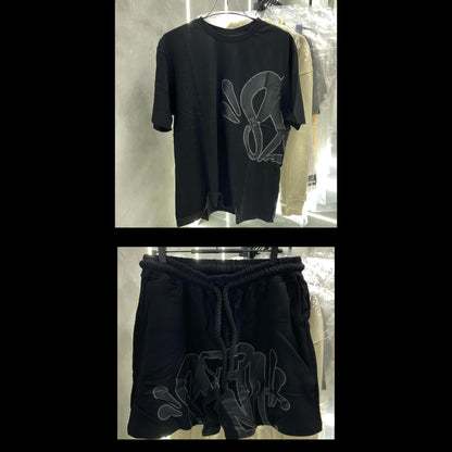 Synaworld by Central Cee Black logo twinset