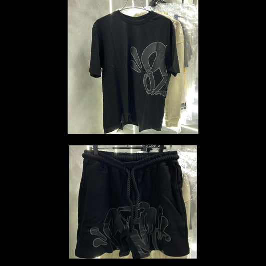 Synaworld by Central Cee Black logo twinset