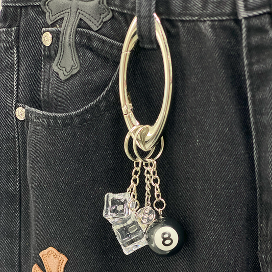 8 ball y2k keychain 2.0