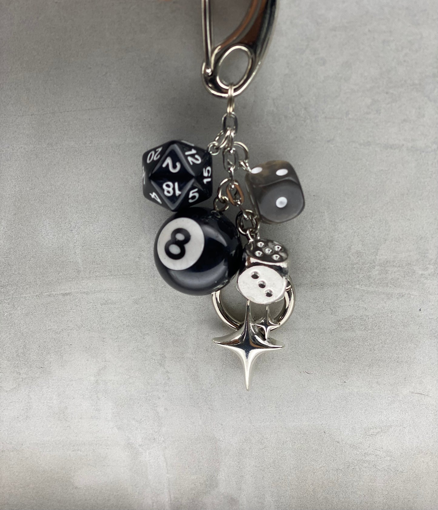 8 ball y2k keychain