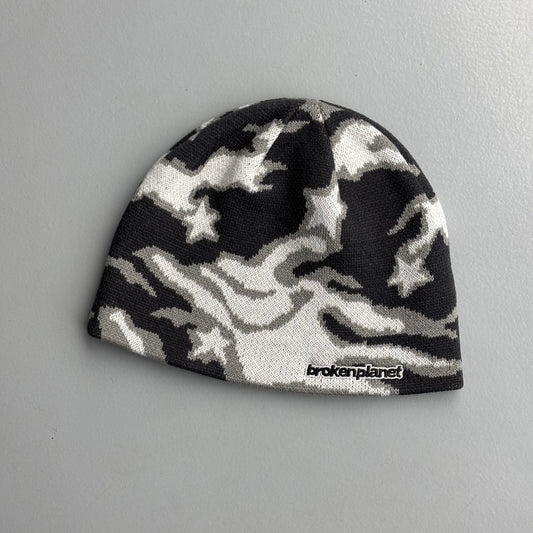 Broken Planet Star Camo Grey Beanie