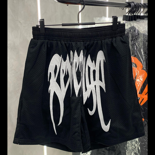 Revenge Embroidered Mesh Shorts