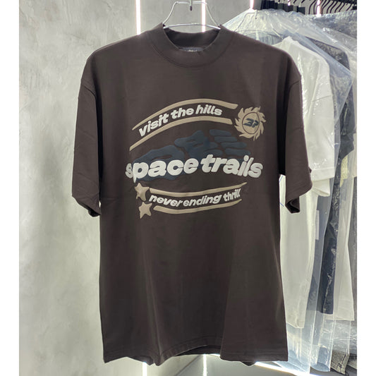Broken Planet Space Trails Brown Tee
