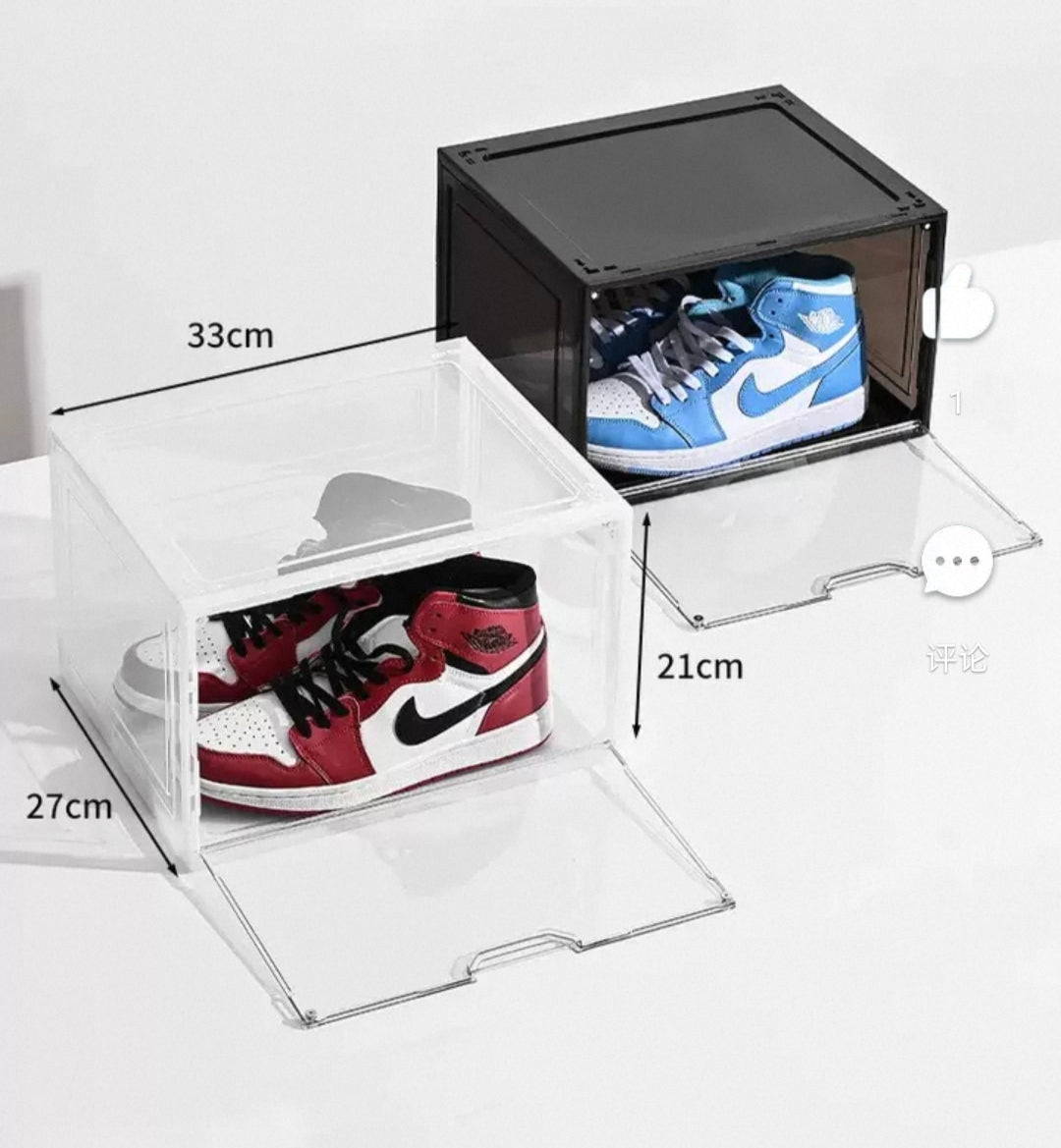 Transparent Sneaker Crate Side Drop (Medium/Black)