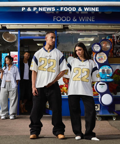 Broken Planet Football Jersey “White/Blue”