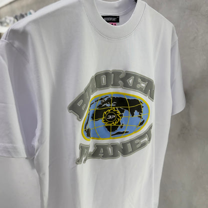 Broken Planet Grid Snow White Tee