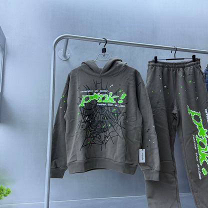 Sp5der Punk V2 Slate Grey Hoodie