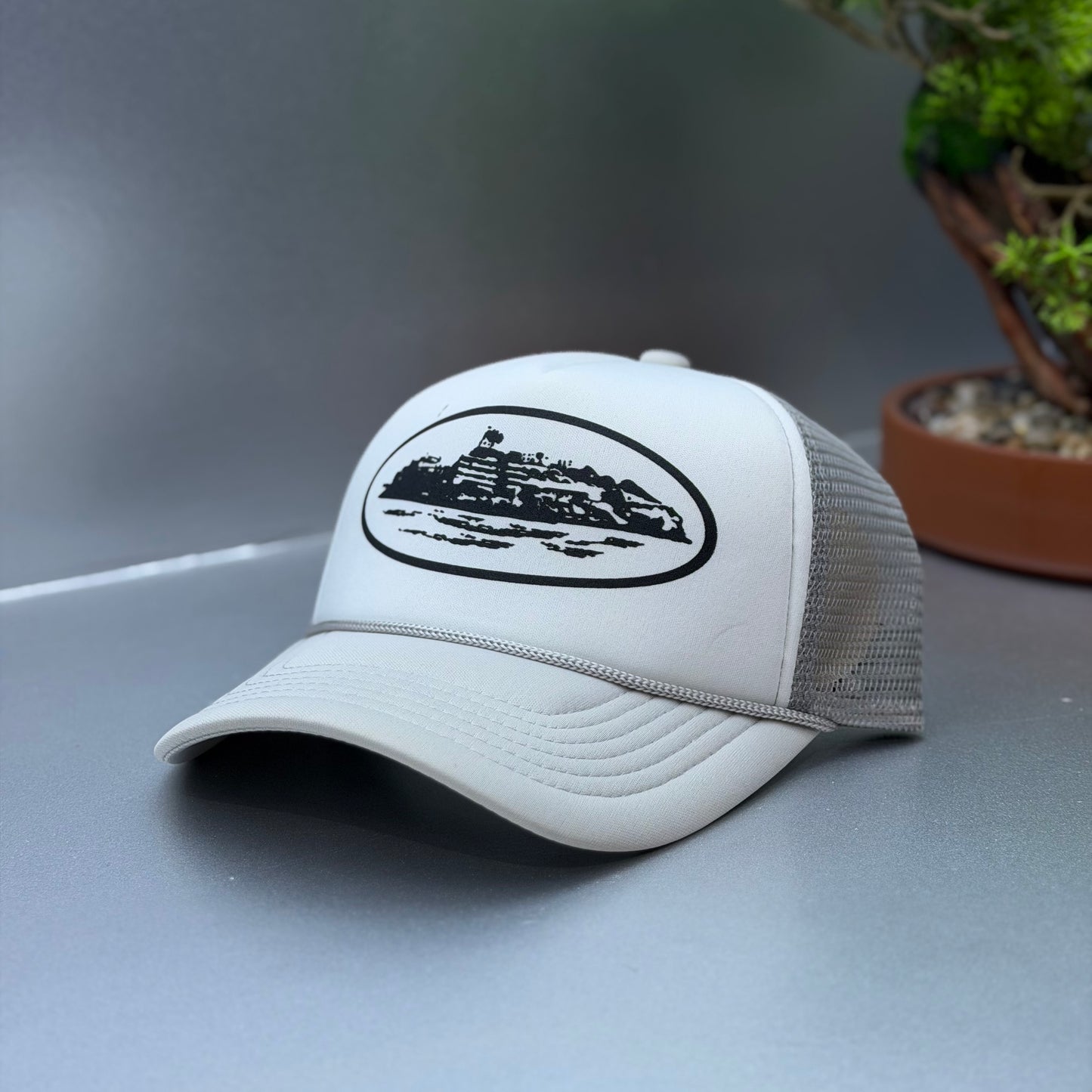 Corteiz Alcatraz Trucker Hat Grey