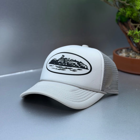 Corteiz Alcatraz Trucker Hat Grey