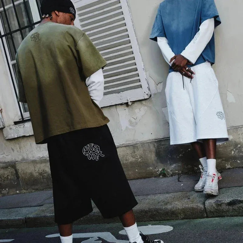 Mertra Oversized Sweat Shorts 'Dark Grey"