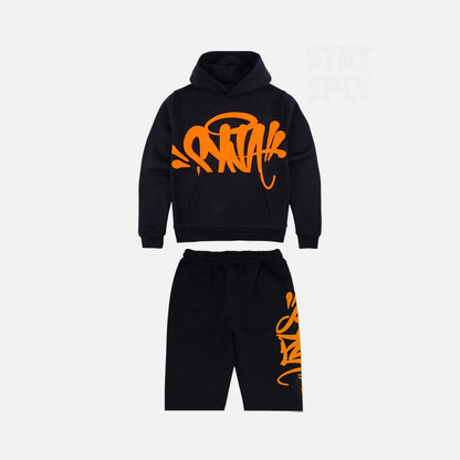Syna World Hoodie+Short Set (Black / Orange)