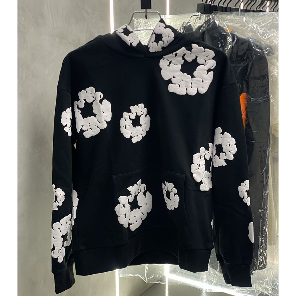 Denim Tears Type Black Hoodie