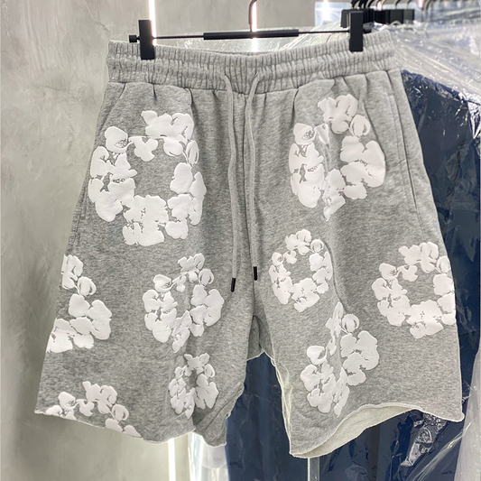 Denim Tears Type Cotton Wreath Shorts Melange